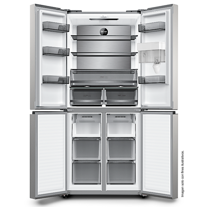 Refrigeradora 15pc NME15FDWD kenmore, 4 puertas French Door, con dispensador de agua, tecnología inverter.