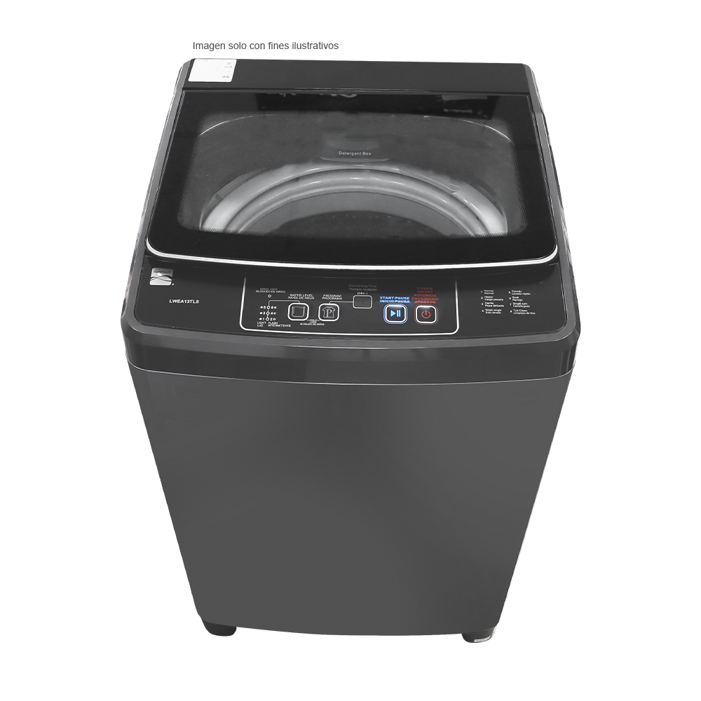 Lavadora Carga Superior, 13 kg, 560 x 565 x 915mm, LWEA13TLS, Kenmore, Silver