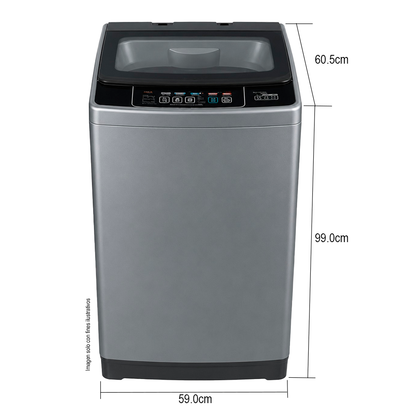 Lavadora Carga Superior, 17kg, 590 x 605 x 990 mm, LWEA17TLS, Kenmore, Silver