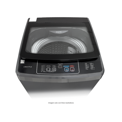Lavadora Carga Superior, 17kg, 590 x 605 x 990 mm, LWEA17TLS, Kenmore, Silver