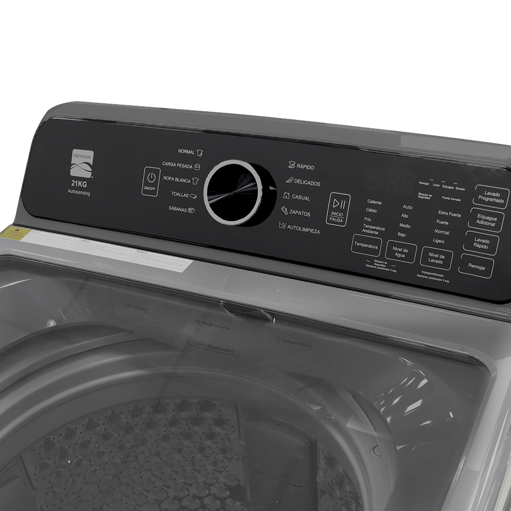 Lavadora Carga Superior, 21 kg, Silver, LMIATL21S, Kenmore