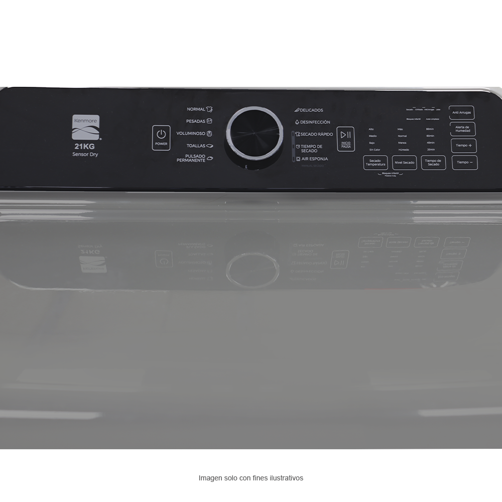 Secadora a Gas, 21 kg, Silver, SMITLG21S, Kenmore