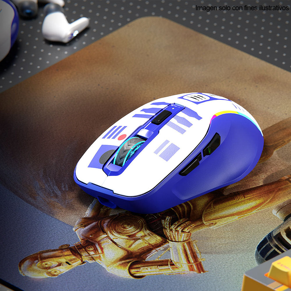 Mouse Gaming inalámbrico RGB,10000DPI R2-D2 ID011PGL23 (PMO-S204DR)