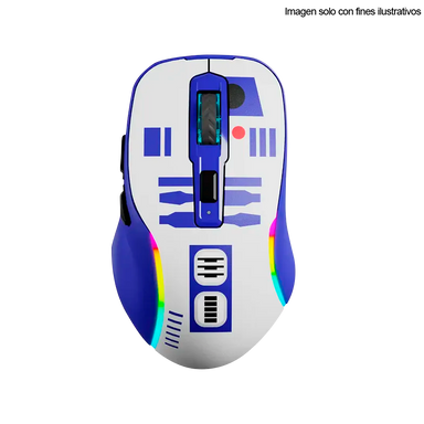 Mouse Gaming inalámbrico RGB,10000DPI R2-D2 ID011PGL23 (PMO-S204DR)