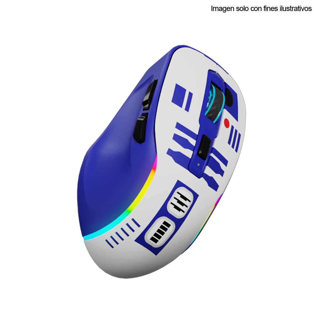 Mouse Gaming inalámbrico RGB,10000DPI R2-D2 ID011PGL23 (PMO-S204DR)