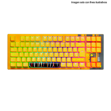 Teclado inalámbrico RGB Ballista 82T Edición C-3PO color amarillo ID011PGL19