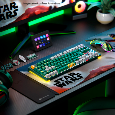 Teclado RGB Gaming con 3 modos Ballista 82T Boba Fett verde ID011PGL21 (PKS-S082BF-GN)