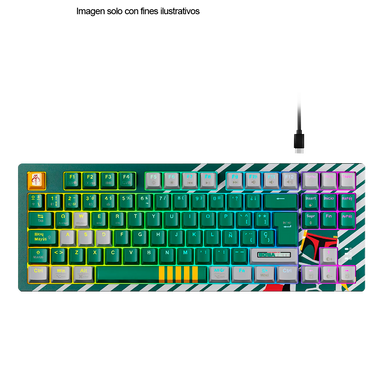 Teclado RGB Gaming con 3 modos Ballista 82T Boba Fett verde ID011PGL21 (PKS-S082BF-GN)