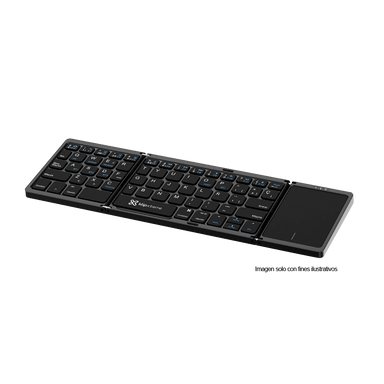 Teclado inalámbrico FlexPlit KCK-650S-BK plegable con panel táctil compatible con Bluetooth Klip