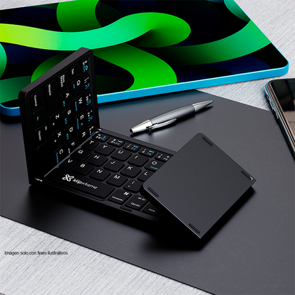 Teclado inalámbrico FlexPlit KCK-650S-BK plegable con panel táctil compatible con Bluetooth Klip