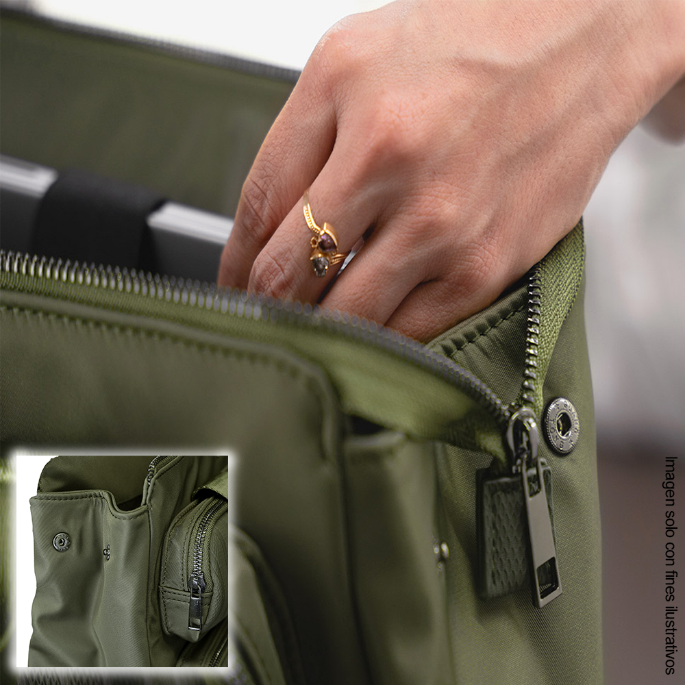 Mochila con bolsillo para laptop hasta 15,6” KNB-750 color verde oscuro