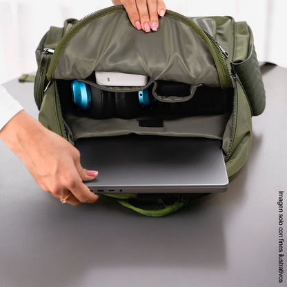 Mochila para portátil hasta 13” KNB-755  Klip color verde