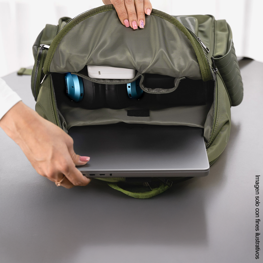 Mochila para portátil hasta 13” KNB-755  Klip color verde