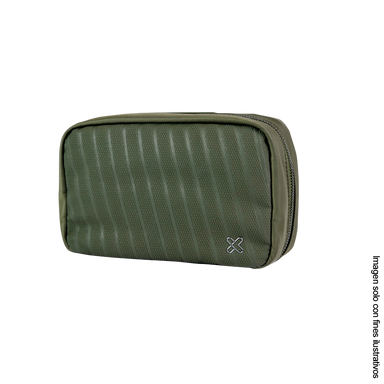 Bolso organizador para accesorios tecnológicos KTO-750  Klip color verde oscuro