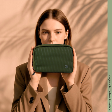 Bolso organizador para accesorios tecnológicos KTO-750  Klip color verde oscuro