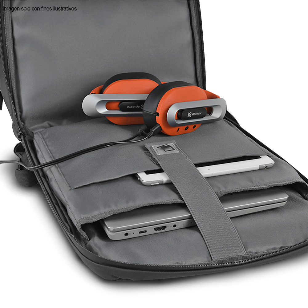 Mochila para laptop 15,6” y Tablet hasta 13” KNB-905GR Klip, Color gris