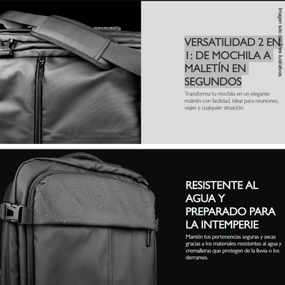 Mochila de viaje para laptop 17” 2en 1 Nomad KNB-950 Klip, con puerto de carga USB