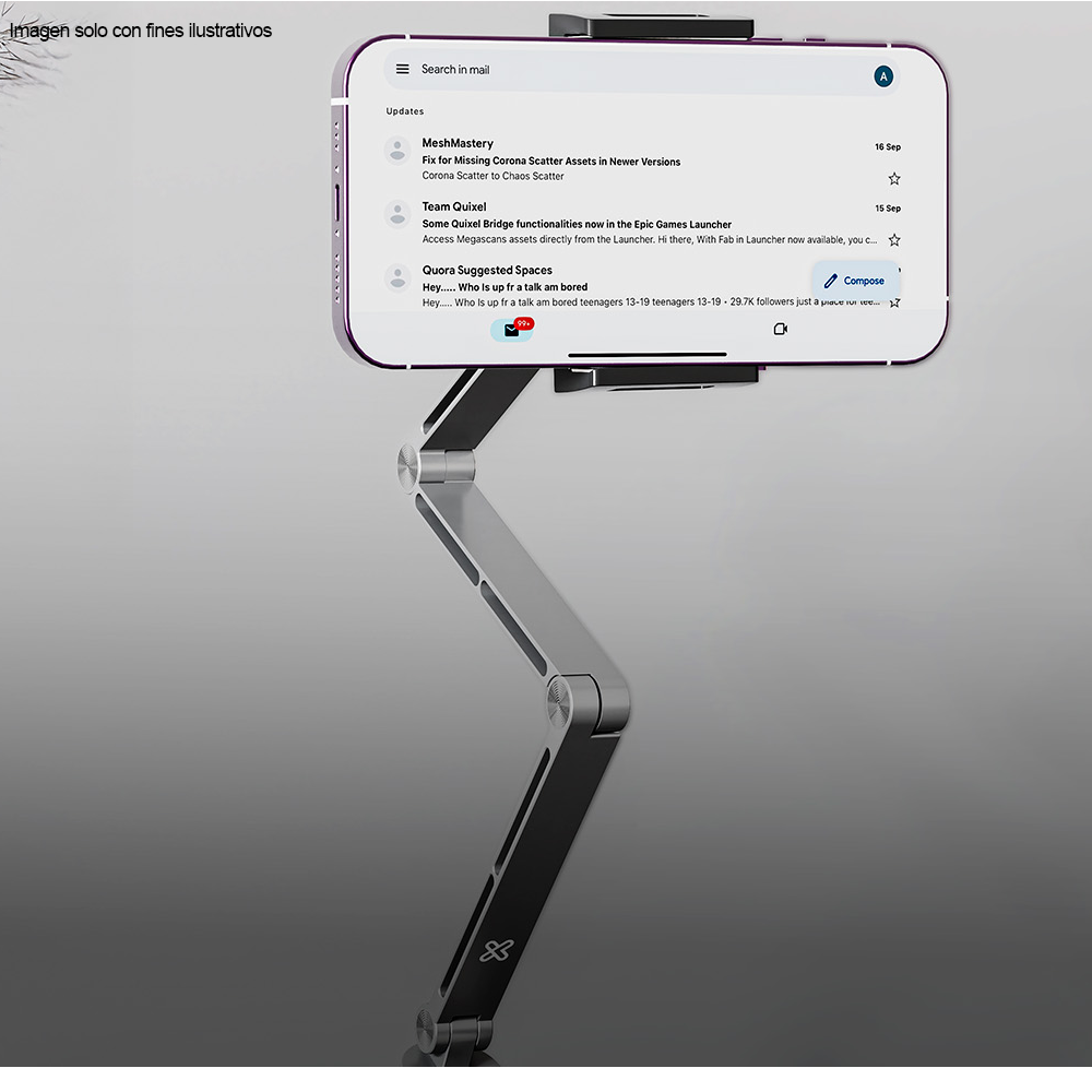 Soporte plegable KMM-100 Klip, para smartphone, tablet y monitor portátil
