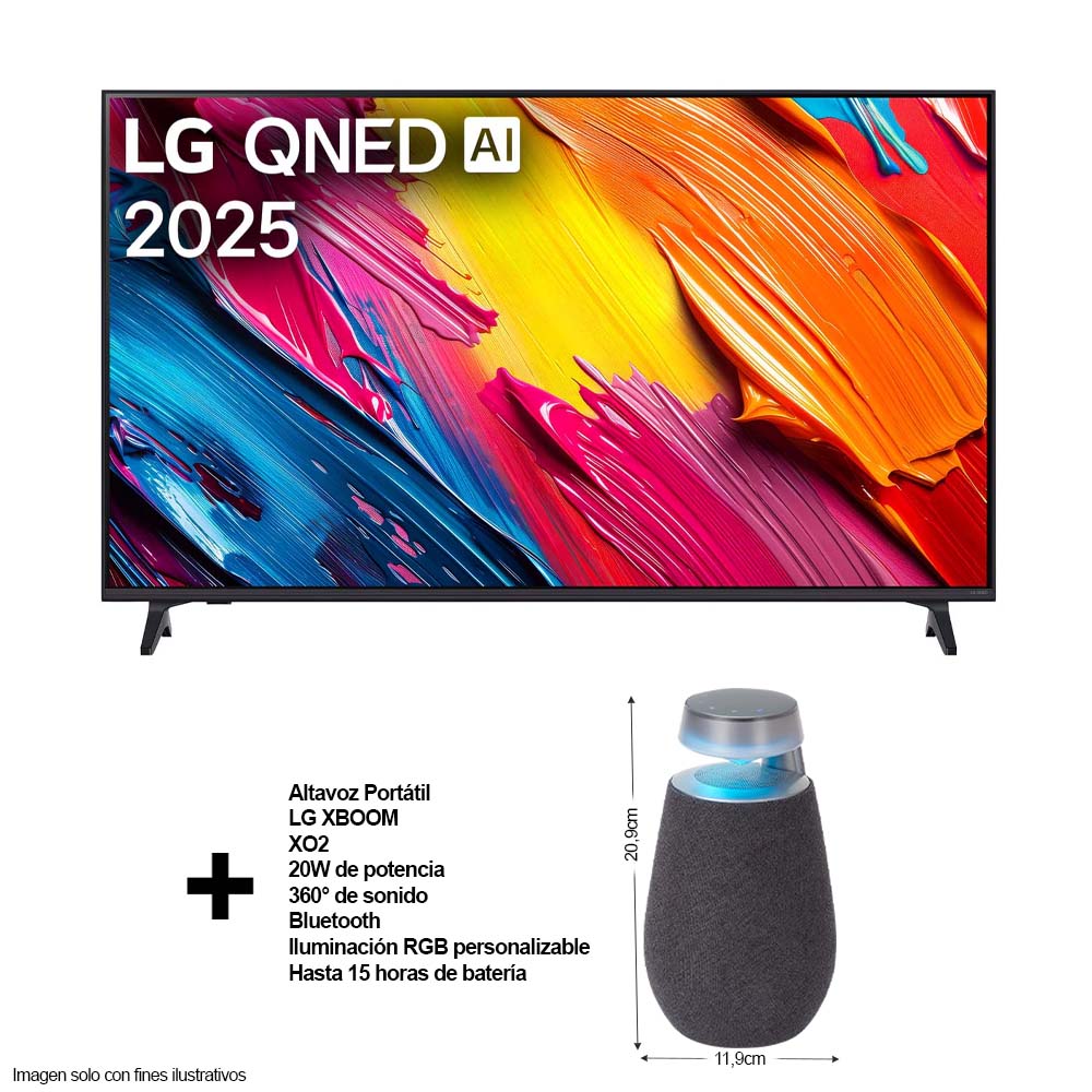 Televisor Smart 65" 65QNED70ASA QNED LG 4K + GRATIS Bocina XO2 LG