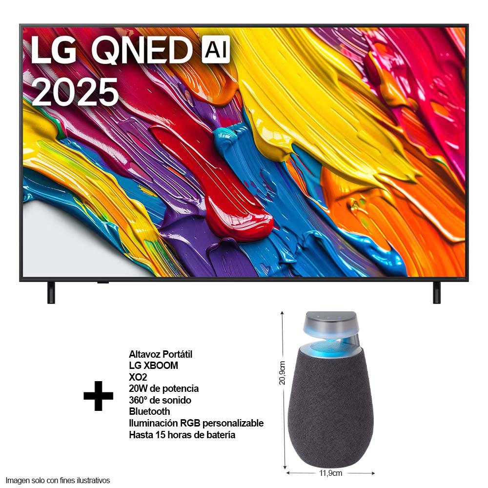 Televisor Smart 65" 65QNED82AS QNED LG 4K + GRATIS Bocina XO2 LG