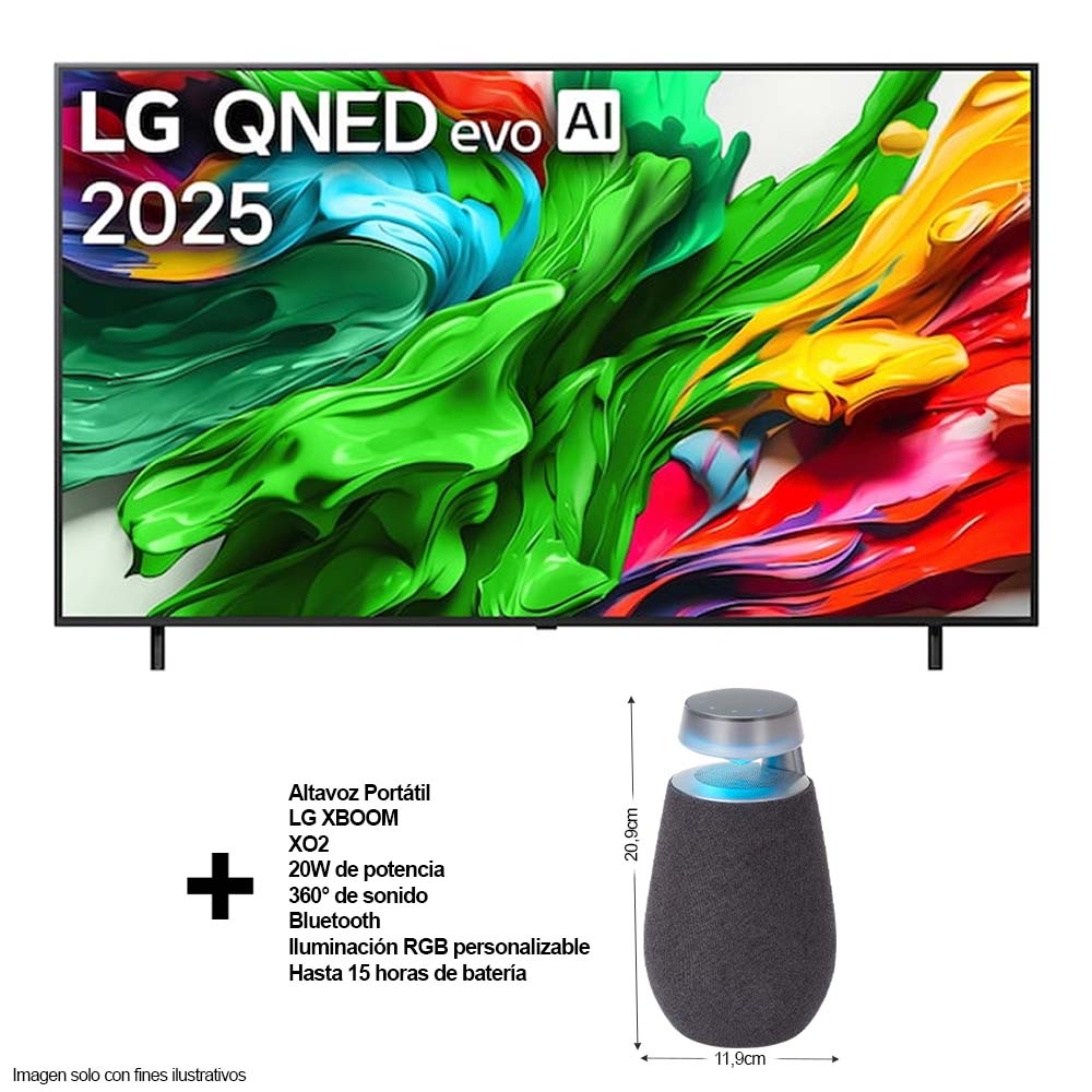 Televisor Smart 75" 75QNED85ASG QNED alpha 8 AI Gen2 LG 4K + GRATIS Bocina XO2 LG