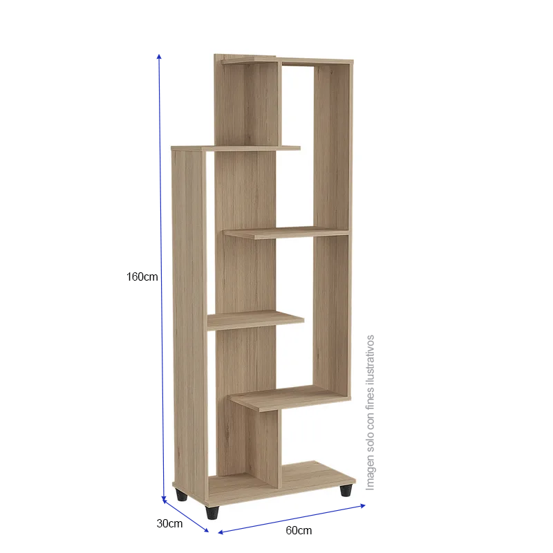 Biblioteca BE16204 color amaretto 160x 60 x 30cm