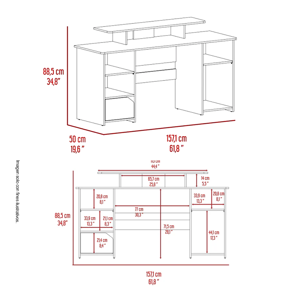 Escritorio Gamer modelo Keria ELW 9613