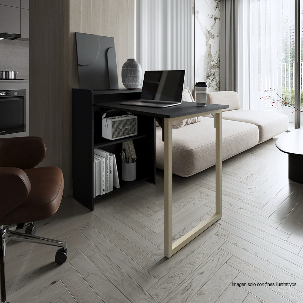 Escritorio plegable Lesli ELW 11969 color wengue