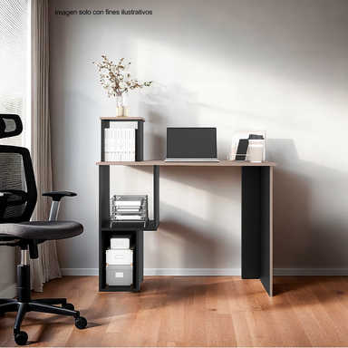 Escritorio Newvillet EWB 12658 color Wengue  + bardolino wengue