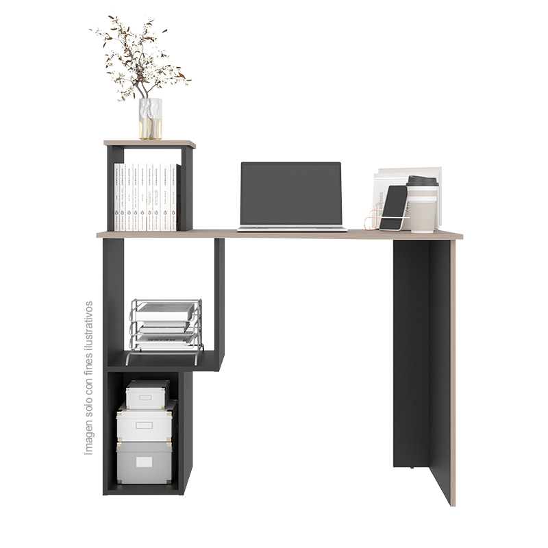 Escritorio Newvillet EWB 12658 color Wengue  + bardolino wengue