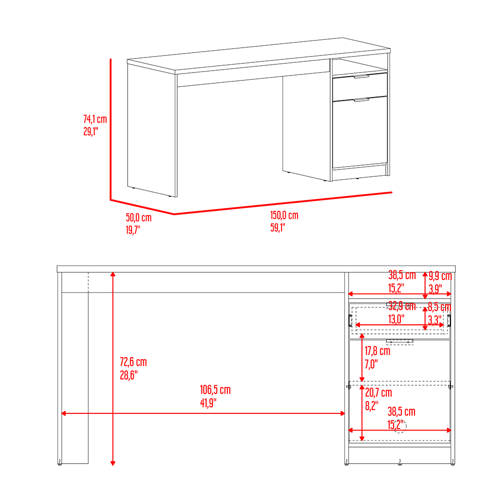 Escritorio modelo Jake EBR 13155