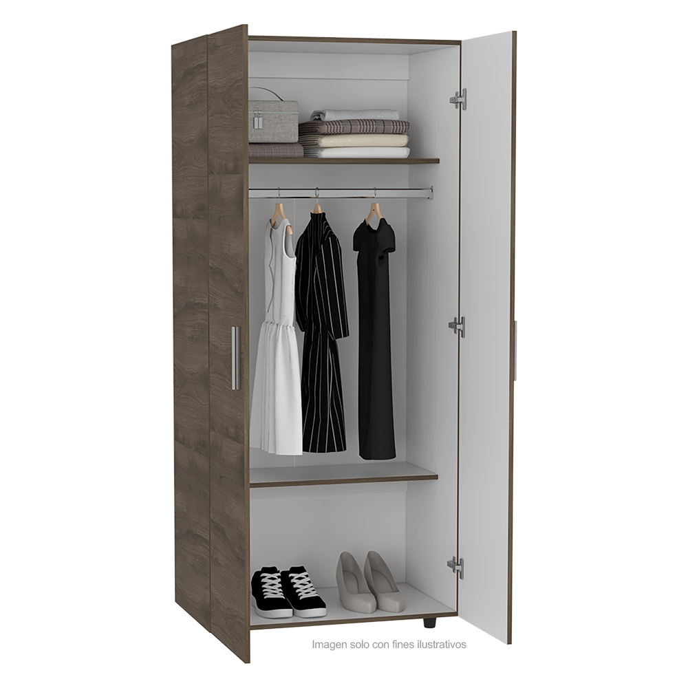 Closet hogar CBB 8136 color bellota - blanco