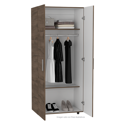 Closet hogar CBB 8136 color bellota - blanco