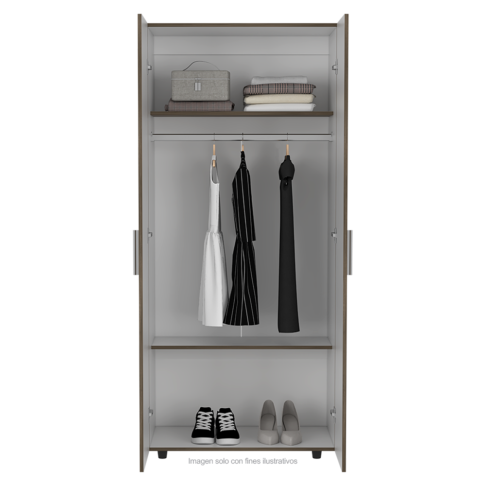 Closet hogar CBB 8136 color bellota - blanco