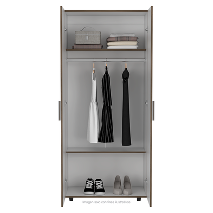 Closet hogar CBB 8136 color bellota - blanco