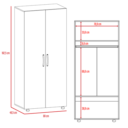Closet hogar CBB 8136 color bellota - blanco