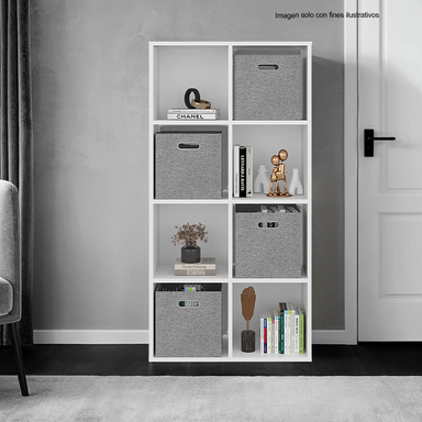 Organizador Cubico LENA, BLB 13578, color blanco MQZ Cajas de tela