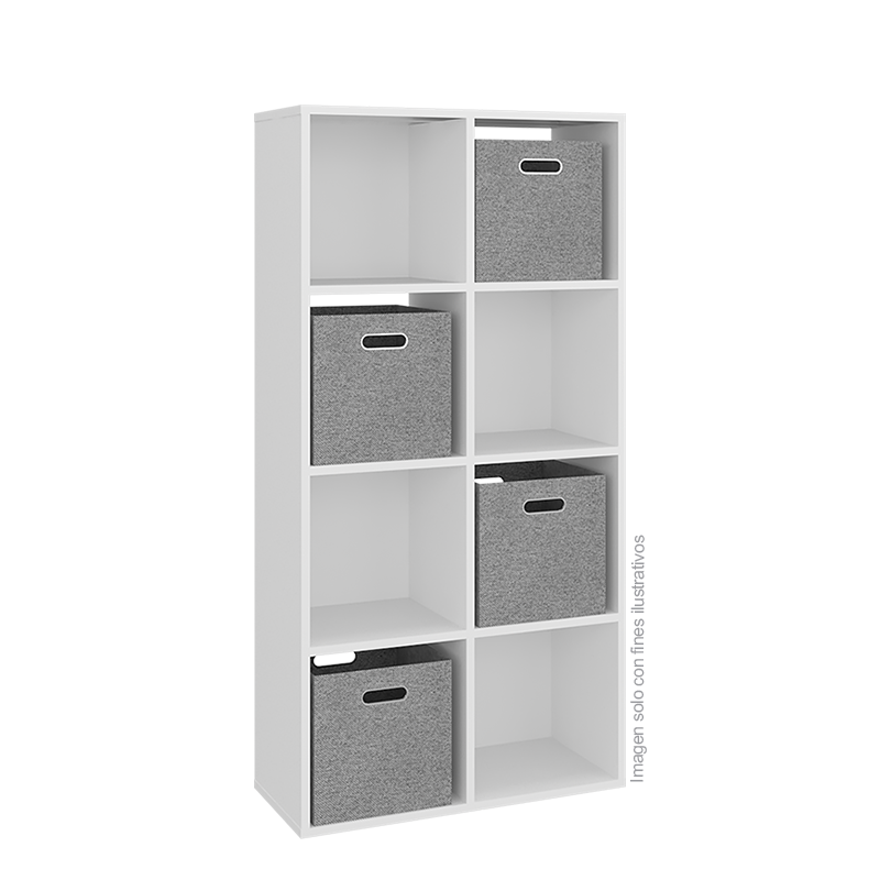 Organizador Cubico LENA, BLB 13578, color blanco MQZ Cajas de tela