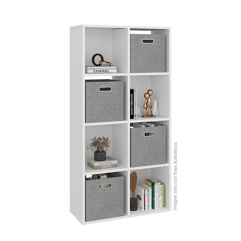 Organizador Cubico LENA, BLB 13578, color blanco MQZ Cajas de tela
