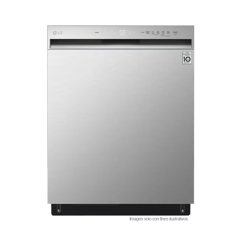 Lavaplatos empotrable 24" LDFN3432T LG, color acero inoxidable, 15 servicios, inverter