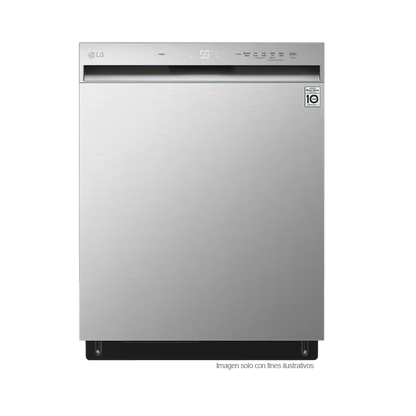 Lavaplatos empotrable 24" LDFN3432T LG, color acero inoxidable, 15 servicios, inverter