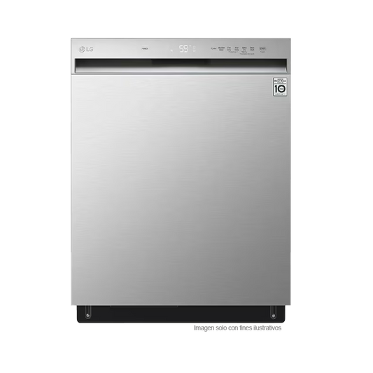 Lavaplatos empotrable 24" LDFN3432T LG, color acero inoxidable, 15 servicios, inverter