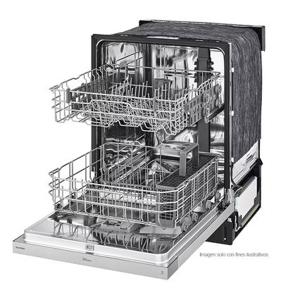 Lavaplatos empotrable 24" LDFN3432T LG, color acero inoxidable, 15 servicios, inverter
