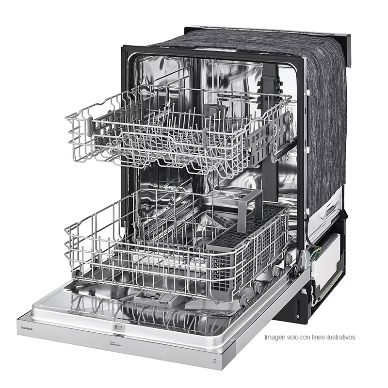 Lavaplatos empotrable 24" LDFN3432T LG, color acero inoxidable, 15 servicios, inverter