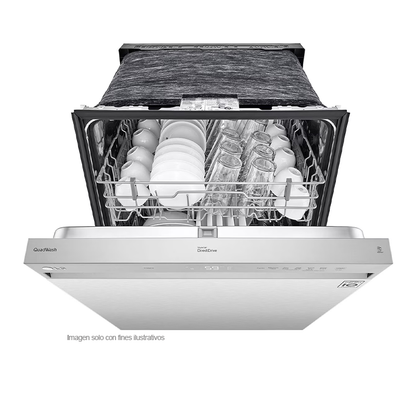 Lavaplatos empotrable 24" LDFN3432T LG, color acero inoxidable, 15 servicios, inverter