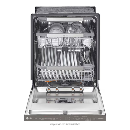 Lavaplatos empotrable de 24” Smart Direct Drive LDP6810BD LG, sistemas QuadWash y TrueSteam