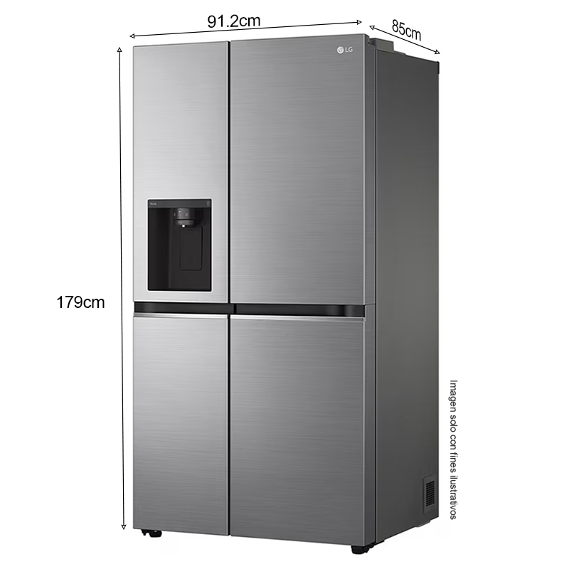 Refrigeradora Side By Side 27pc | VS27LWID LG | Door Cooling | inverter | LinearCooling