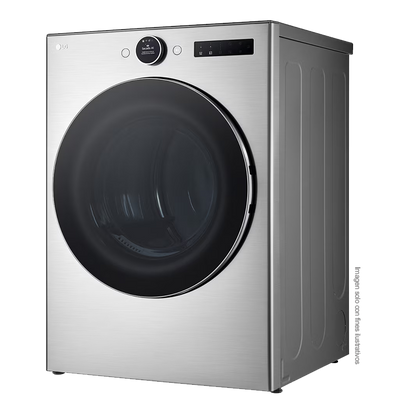 Secadora a gas 22kg DF74VFXS6B LG, carga frontal color plateado, TurboSteam, AI sensor Dry, ThinQ.