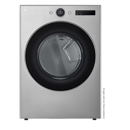 Secadora a gas 22kg DF74VFXS6B LG, carga frontal color plateado, TurboSteam, AI sensor Dry, ThinQ.