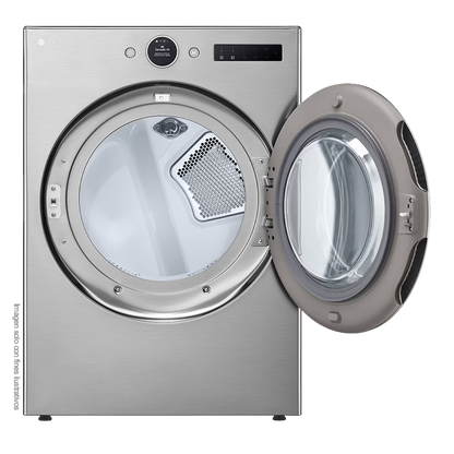 Secadora a gas 22kg DF74VFXS6B LG, carga frontal color plateado, TurboSteam, AI sensor Dry, ThinQ.